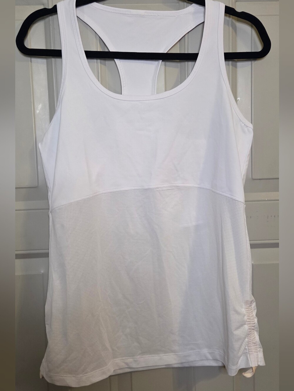 Fabletics - White Racerback Tank Top With Adjustable Sides - Picture 1 of 6